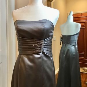 Alfred Angelo satin bridesmaid/prom maxi dress